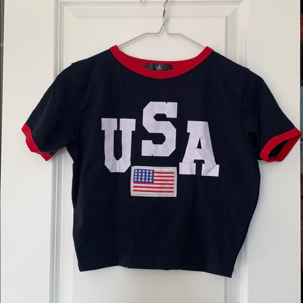 Cropped USA tee